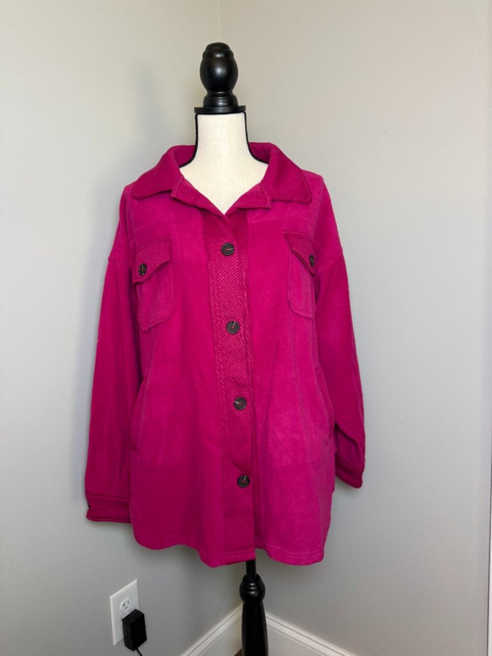 Zenana Micro Fleece Shacket